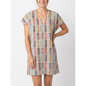 WHERE MOUNTAINS MEET Medium Sariska Print Oversized Shift Dress‎ Lagenlook USA